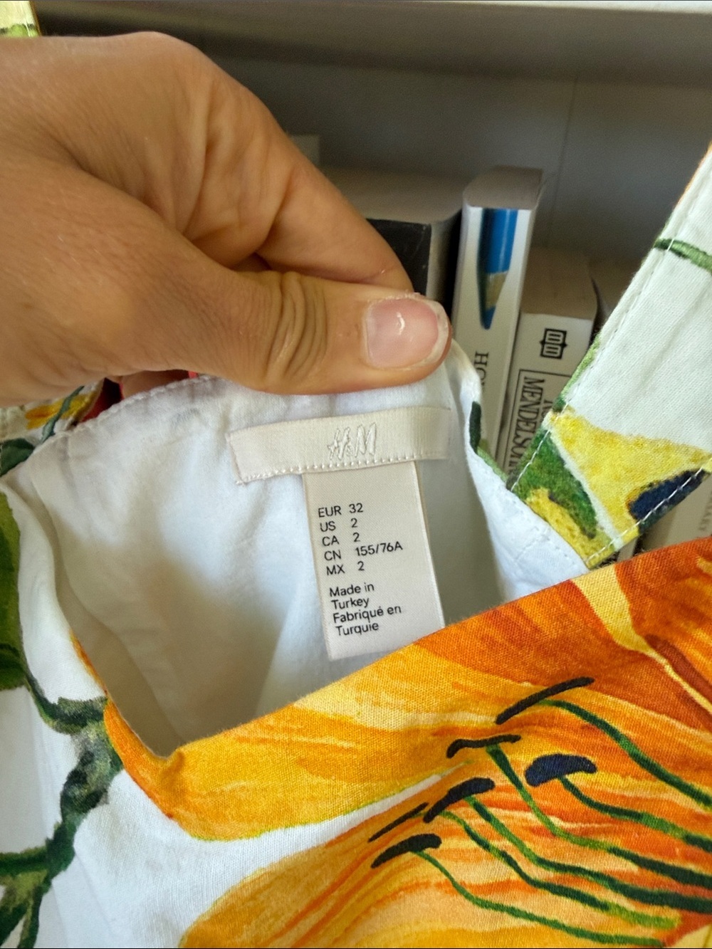 H&M poplin lemon print midi dress - Picture 4 of 10